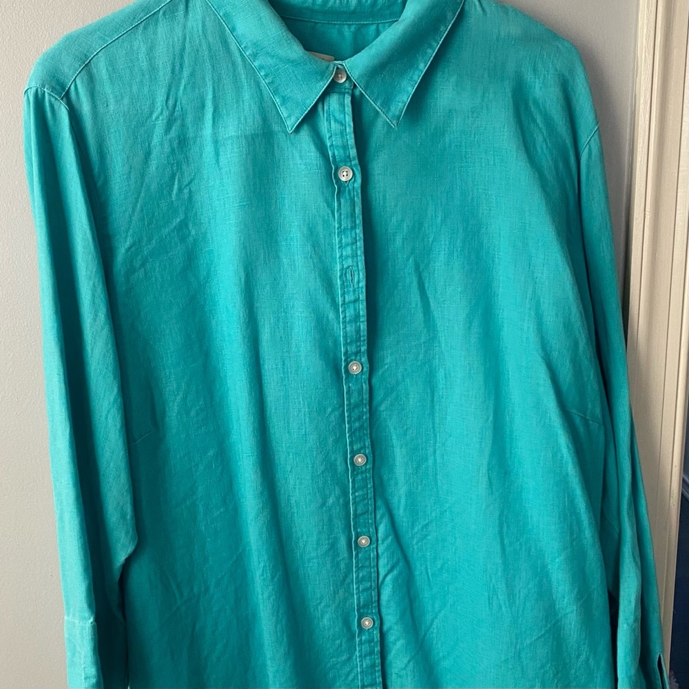 Talbots long-sleeved linen shirt.